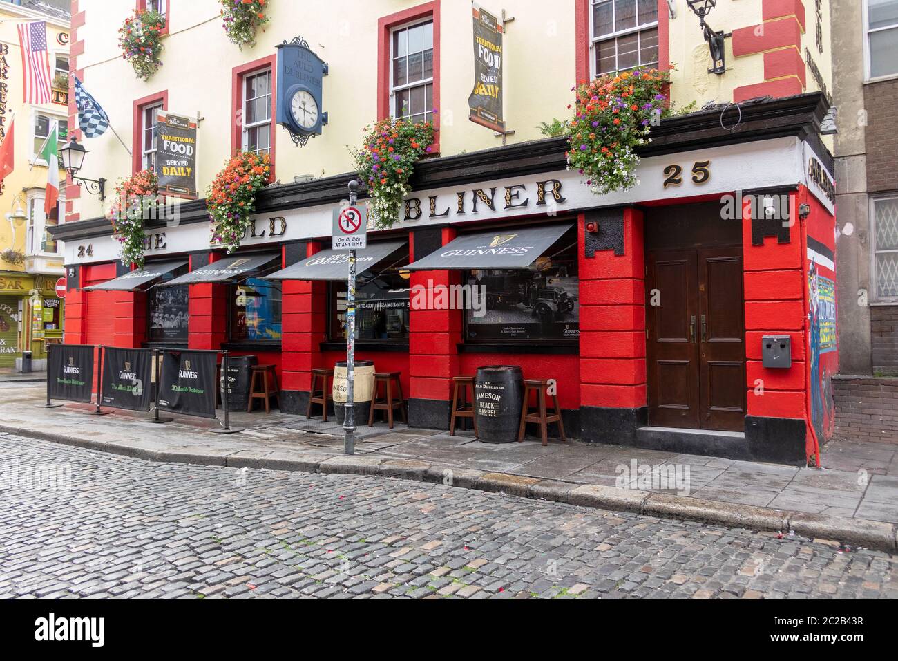 The Old Dubliner Pub Bar Im Temple Bar District Von Dublin Irland Irish Pub Guiness Building Außenansicht Stockfoto