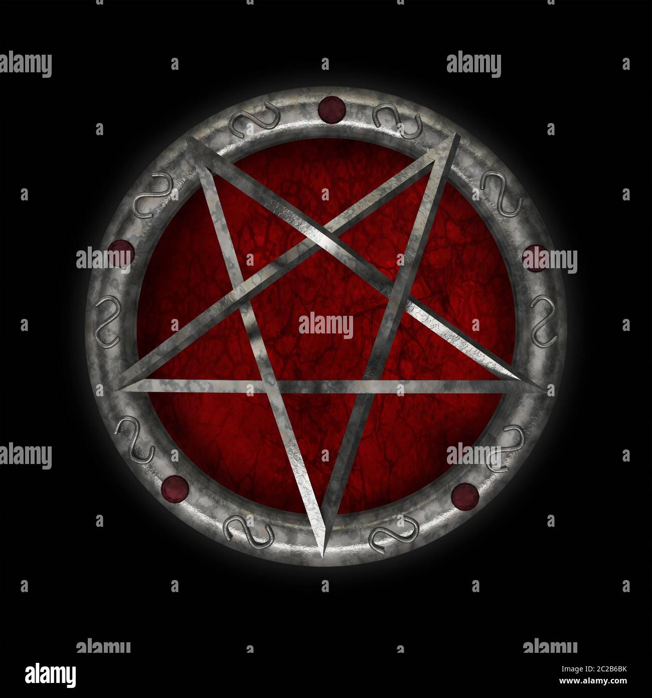 Pentakel Symbol Stern Magie Pentagramm mystische Religion okkult 3D Stockfoto