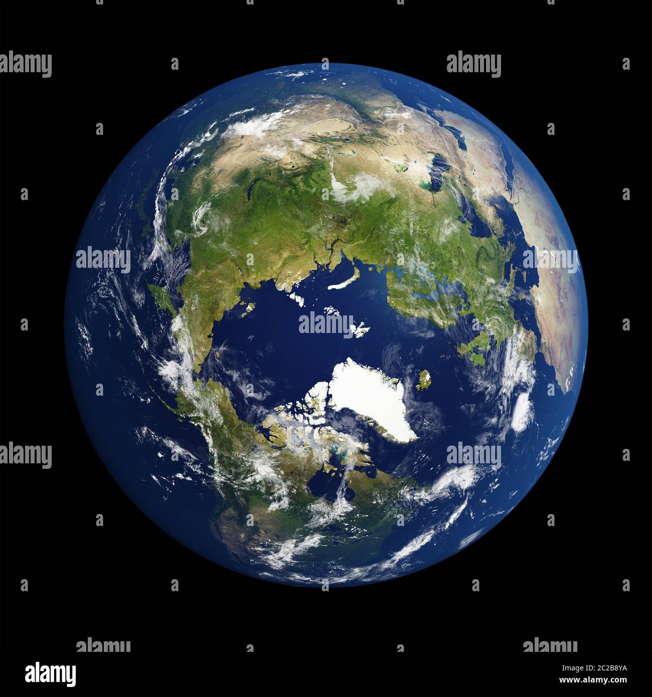 Erde Nordpol mit NASA Texturen gemacht Stockfoto