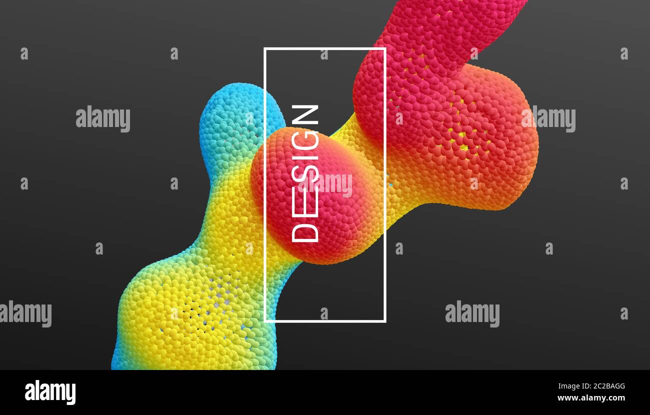 Abstrakter Hintergrund mit molekularer Struktur. 3d-Vektordarstellung. Stock Vektor
