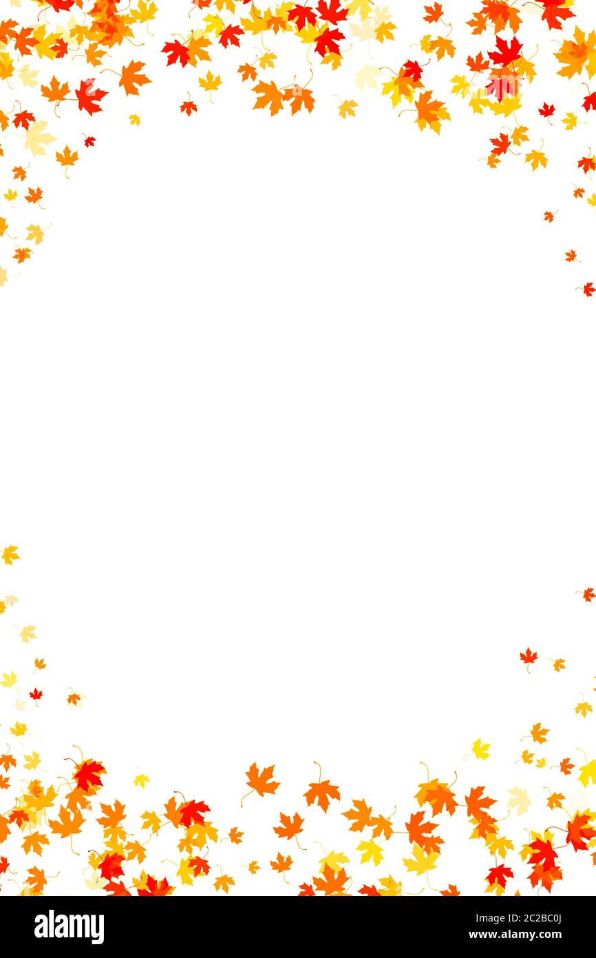 Mehrfarbige Herbstblätter Hintergrund Stockfoto