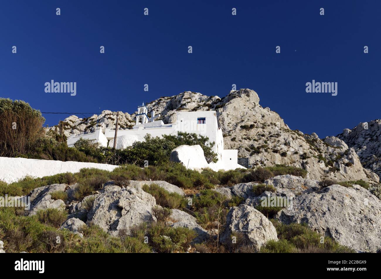 Stavros Kloster, Panormas, Kalymnos, Dodekanes, Griechenland. Stockfoto