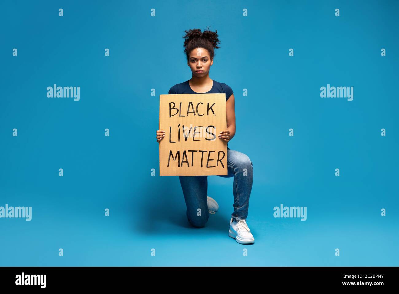 Protest über die Menschenrechte schwarzer Menschen in den USA Stockfoto