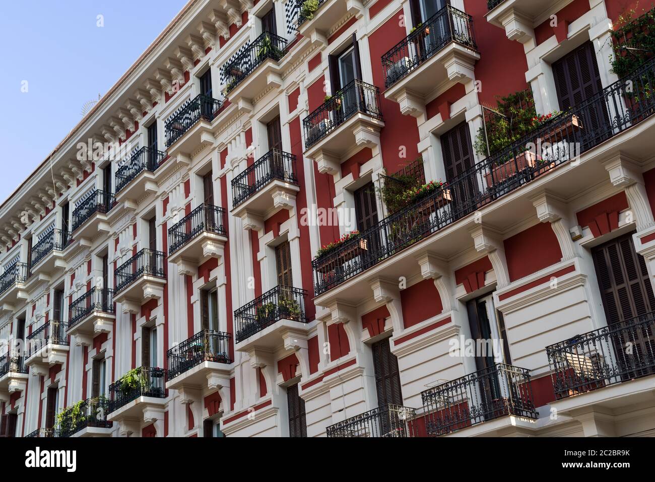 Wohnhausarchitektur in Bari Stockfoto