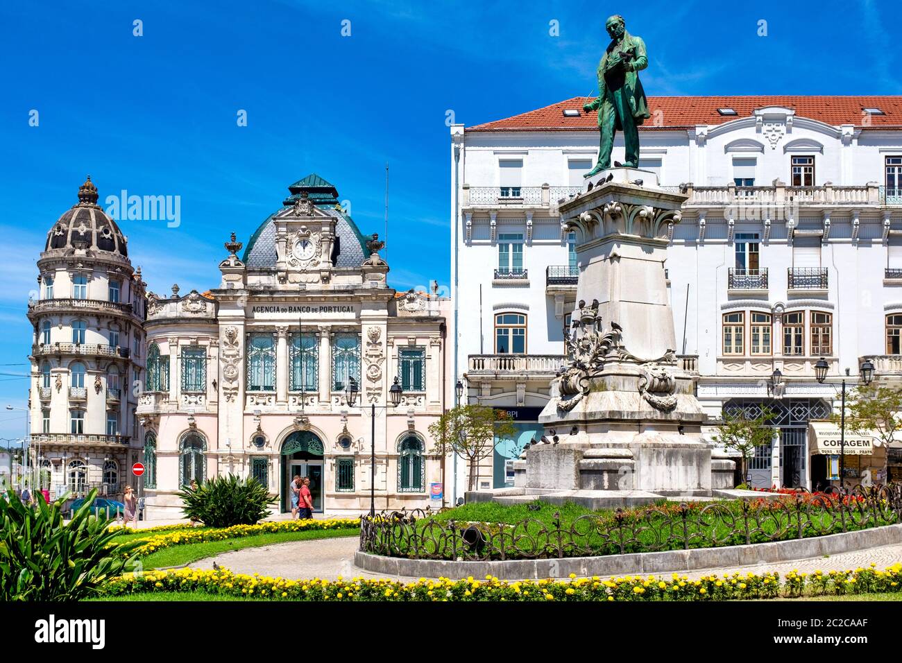 Largo da Portagem, Coimbra, Portugal Stockfoto