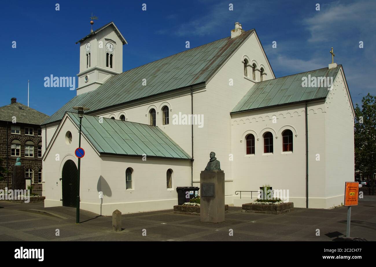 Sommer sonnigen Tag und Reykjavik Stockfoto