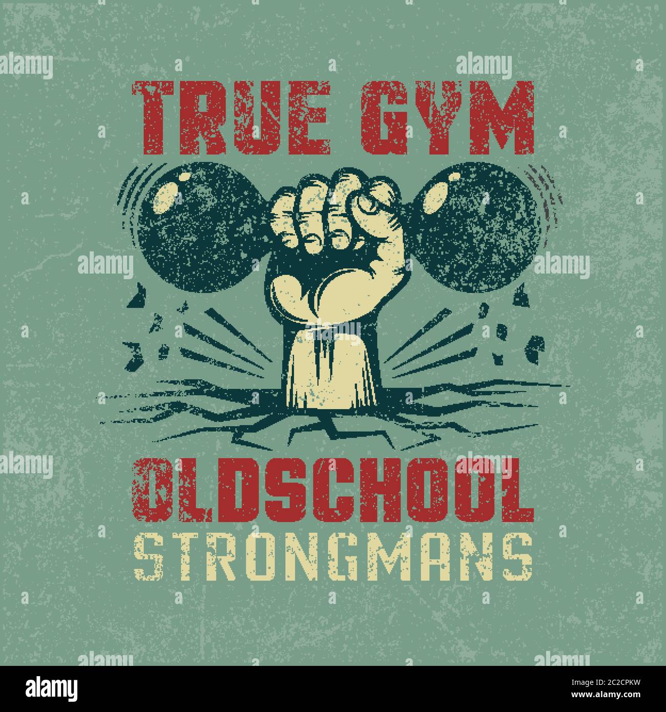 True Gym - vintage Sport Poster für einen Fitness-Club Stock Vektor