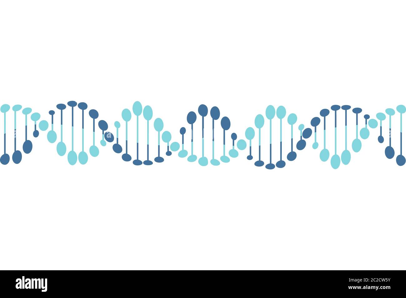 dna-Vektor auf weißem Rücken Stock Vektor