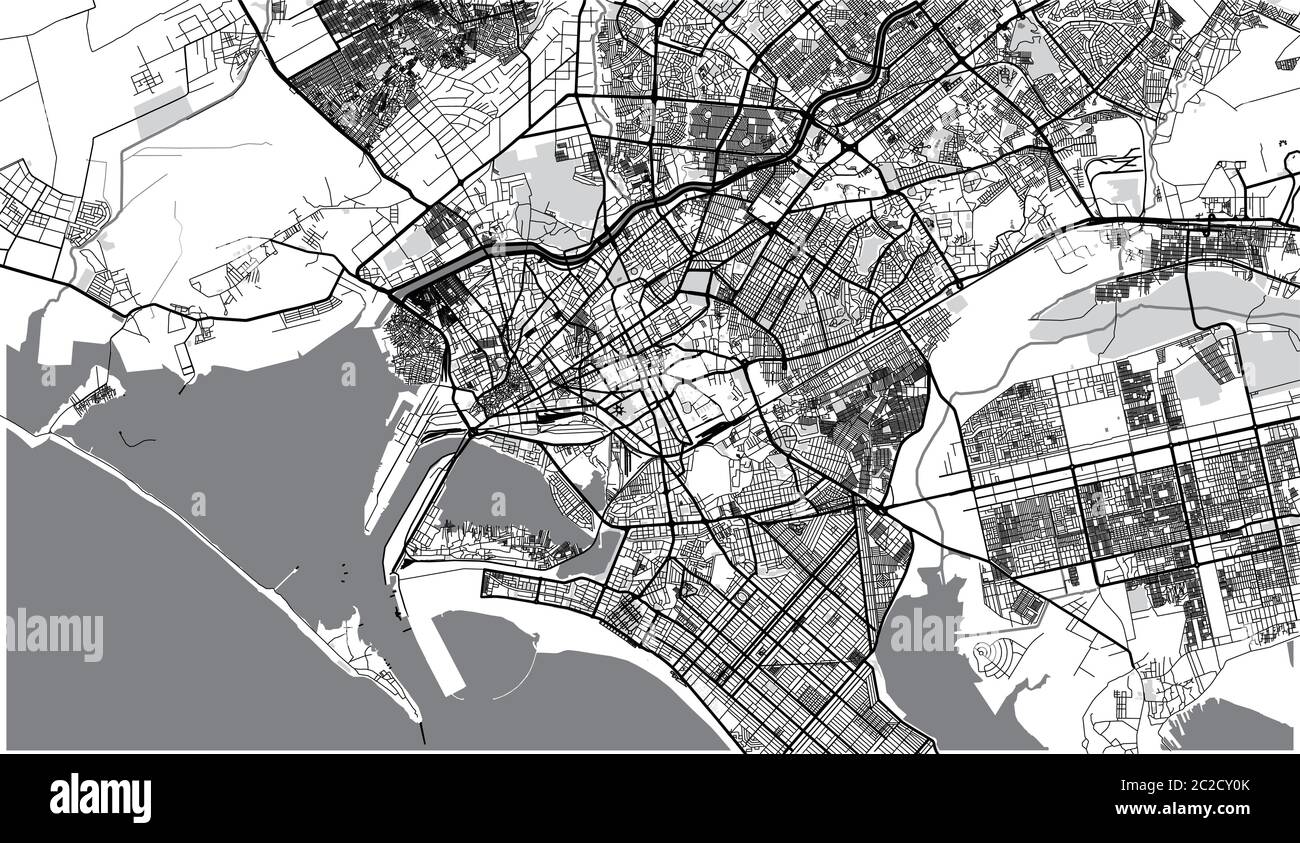 Stadtvektor Stadtplan von Karachi, Pakistan, Asien. Stock Vektor