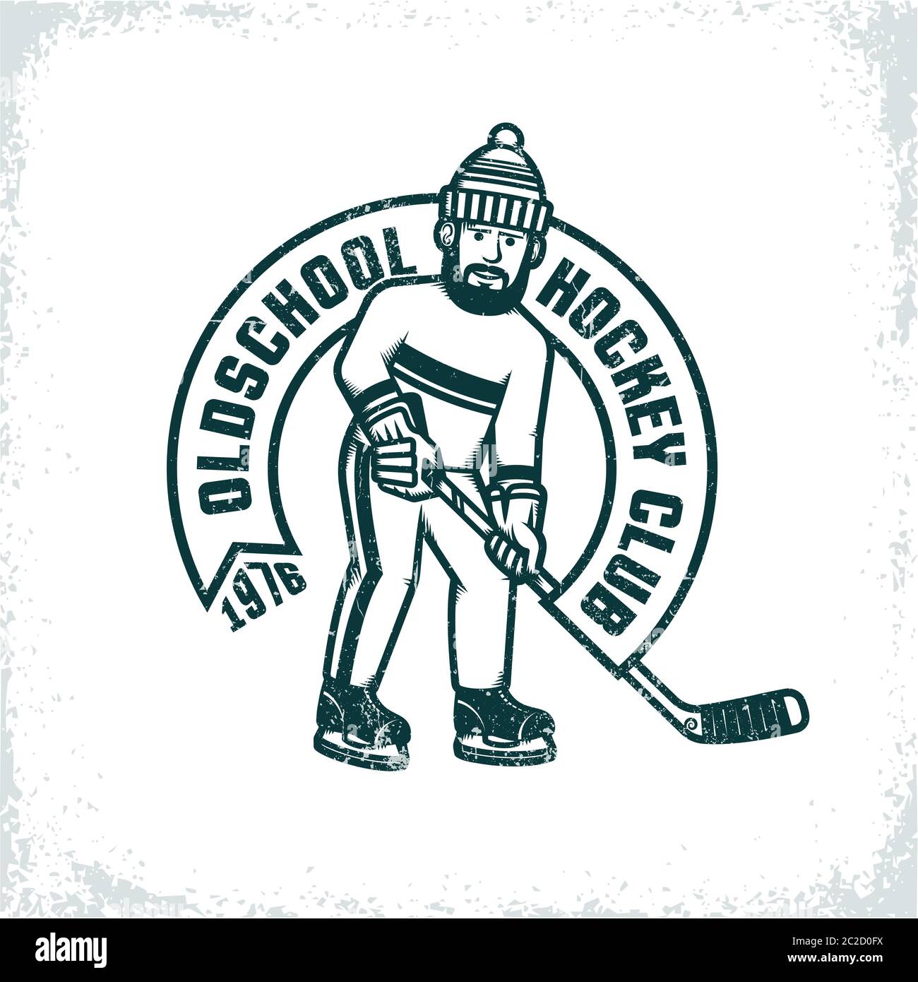 Logo eines Amateurhockeyclubs Stock Vektor
