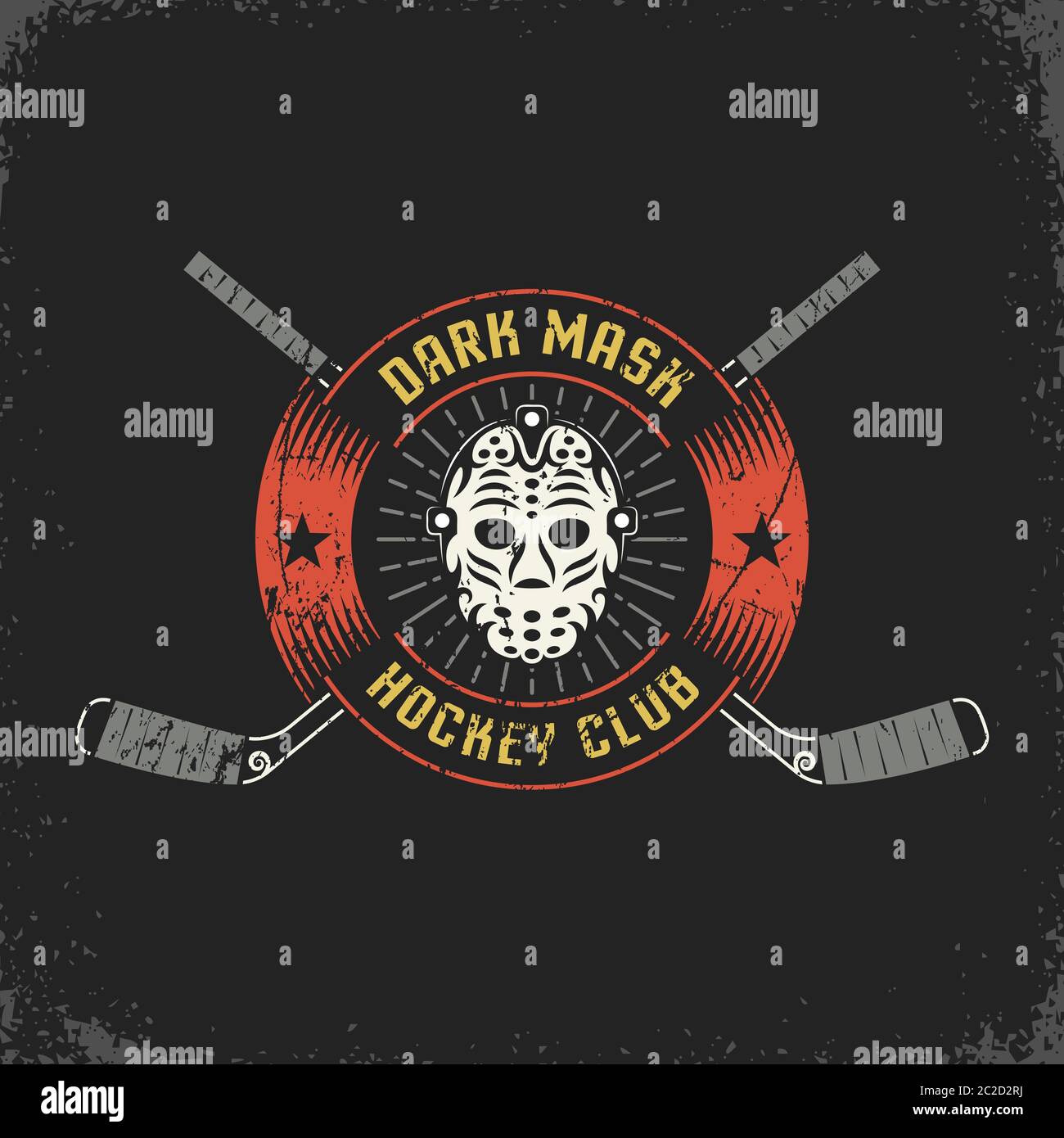 Retro Torwartmaske Stock Vektor