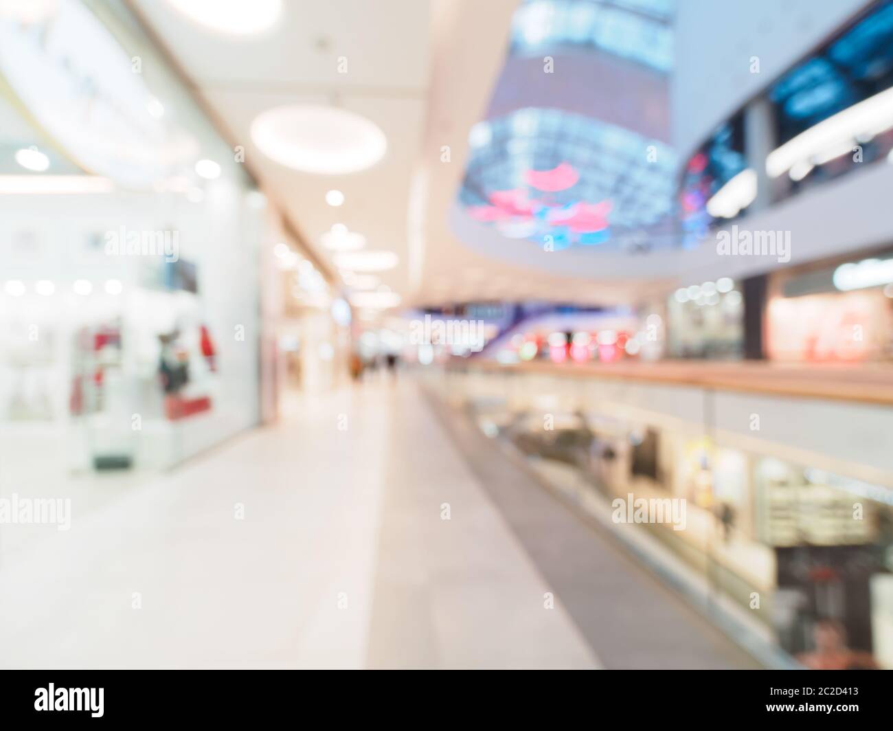 Einkaufszentrum Hintergrund weichzeichnen Stockfoto