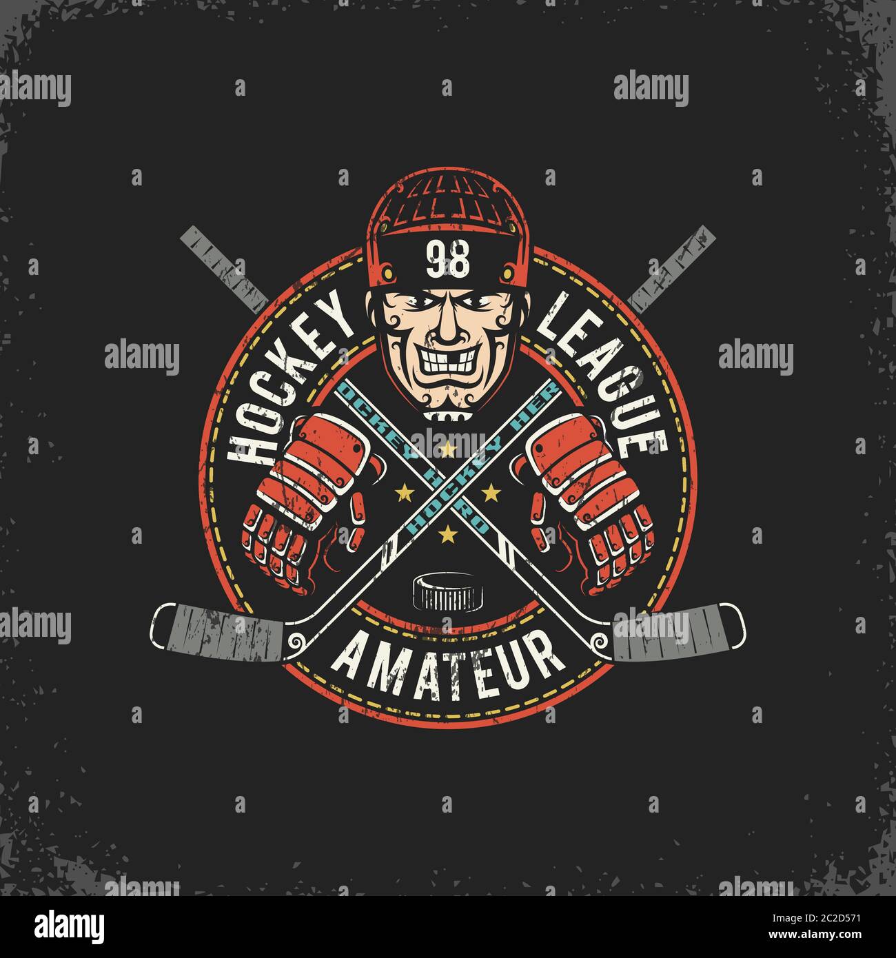 Hockey Vintage-Logo Stock Vektor