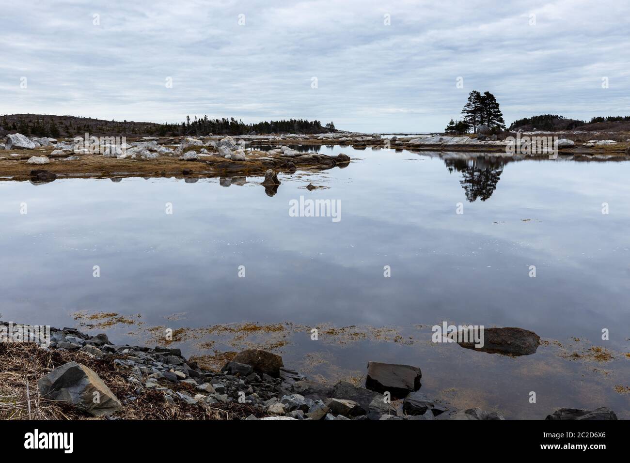 Landschaft der PeggyÂ´s Cove in Nova Scotia, Kanada Stockfoto