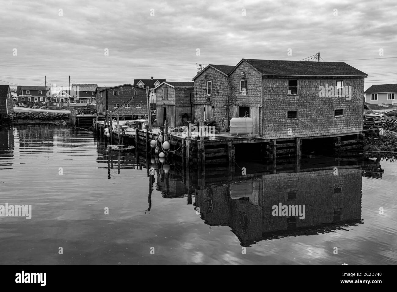 Das Fischerdorf PeggyÂ´s Cove in Nova Scotia Stockfoto