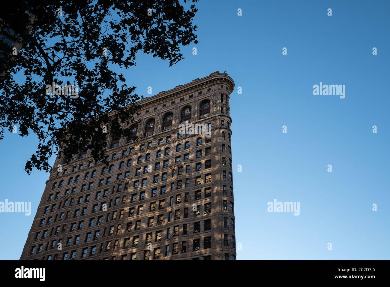 Architektur Nahaufnahme des Flatiron Building am Nachmittag in New York City Stockfoto