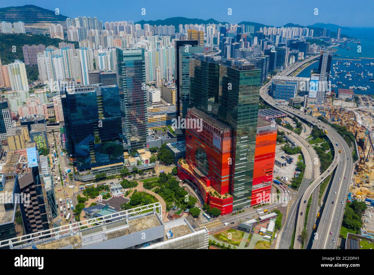 Kowloon Bay, Hongkong 07. August 2019: Hongkong City Stockfoto