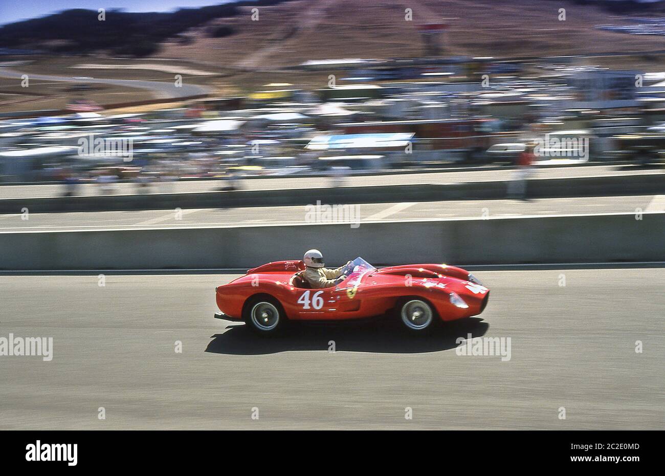 Ferrari-Sportwagen der 1950er Jahre bei den Monterey Historic Automobile Races Laguna Seca California 1987. Stockfoto