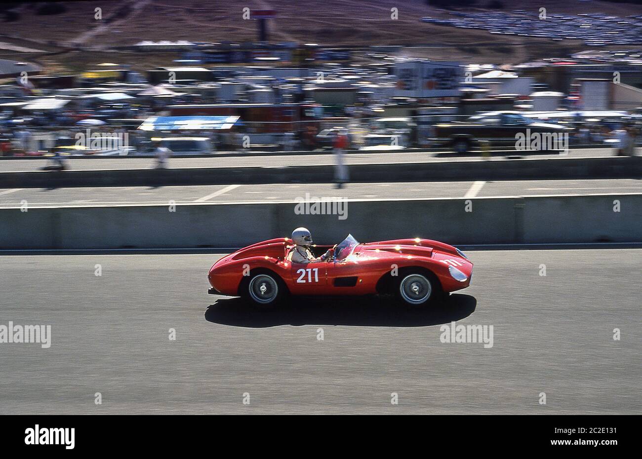 Ferrari-Sportwagen der 1950er Jahre bei den Monterey Historic Automobile Races Laguna Seca California 1987. Stockfoto