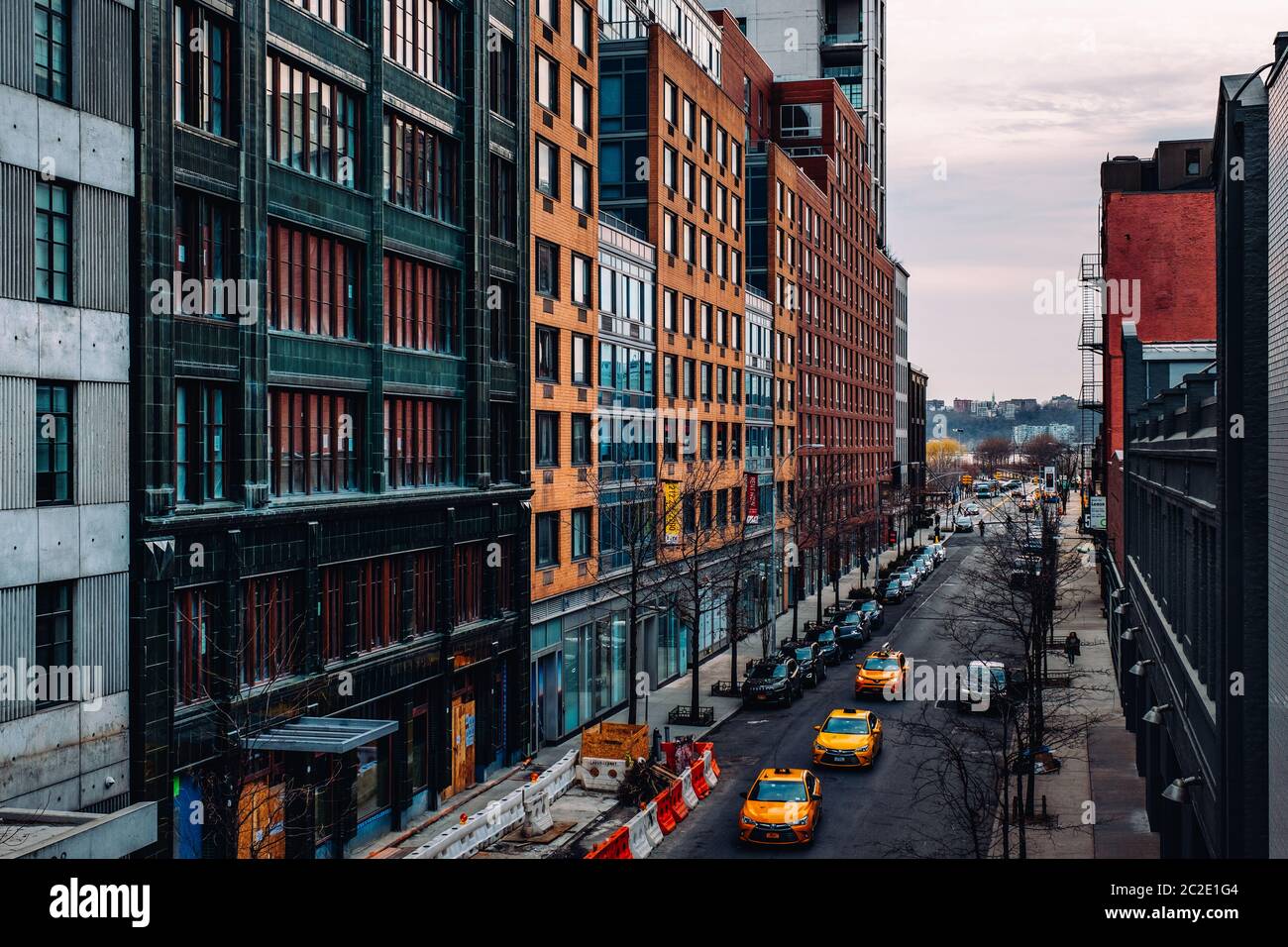 Blick auf die Straße West 23th Street in Chelsea New York City Stockfoto