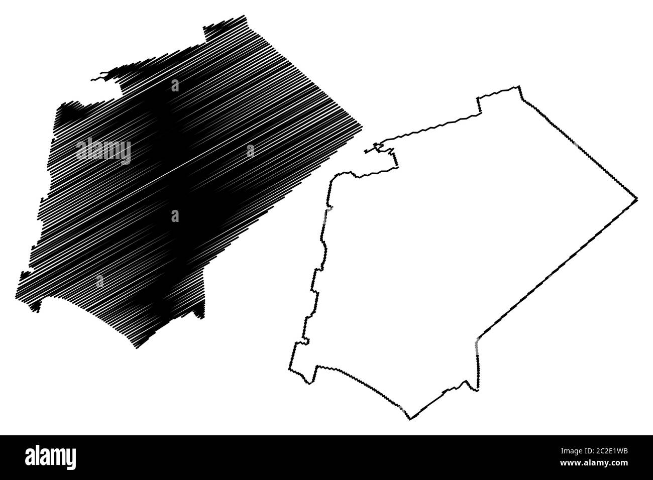 Santo Antonio Pfarrei (Pfarreien von Macau, Macao Special Administrative Region der Volksrepublik China) Karte Vektor Illustration, Scribble sketc Stock Vektor