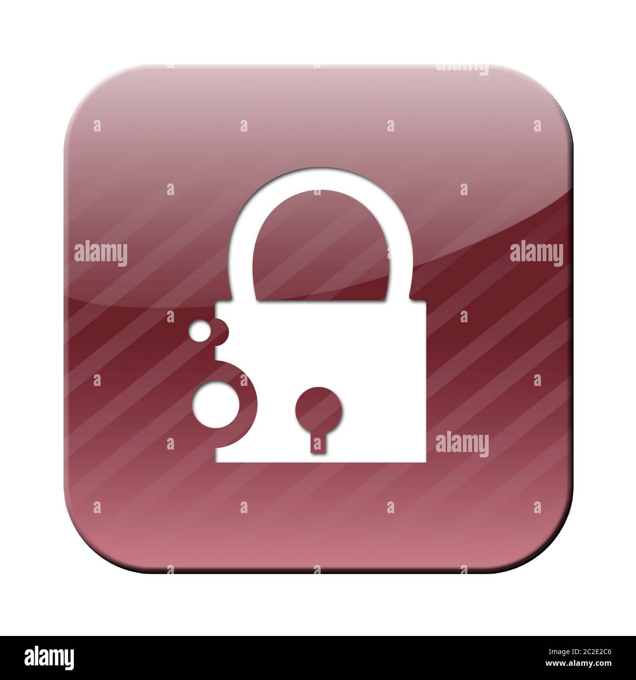 Ein Vorhängeschloss-Symbol - Sicherheitssymbol Stockfoto