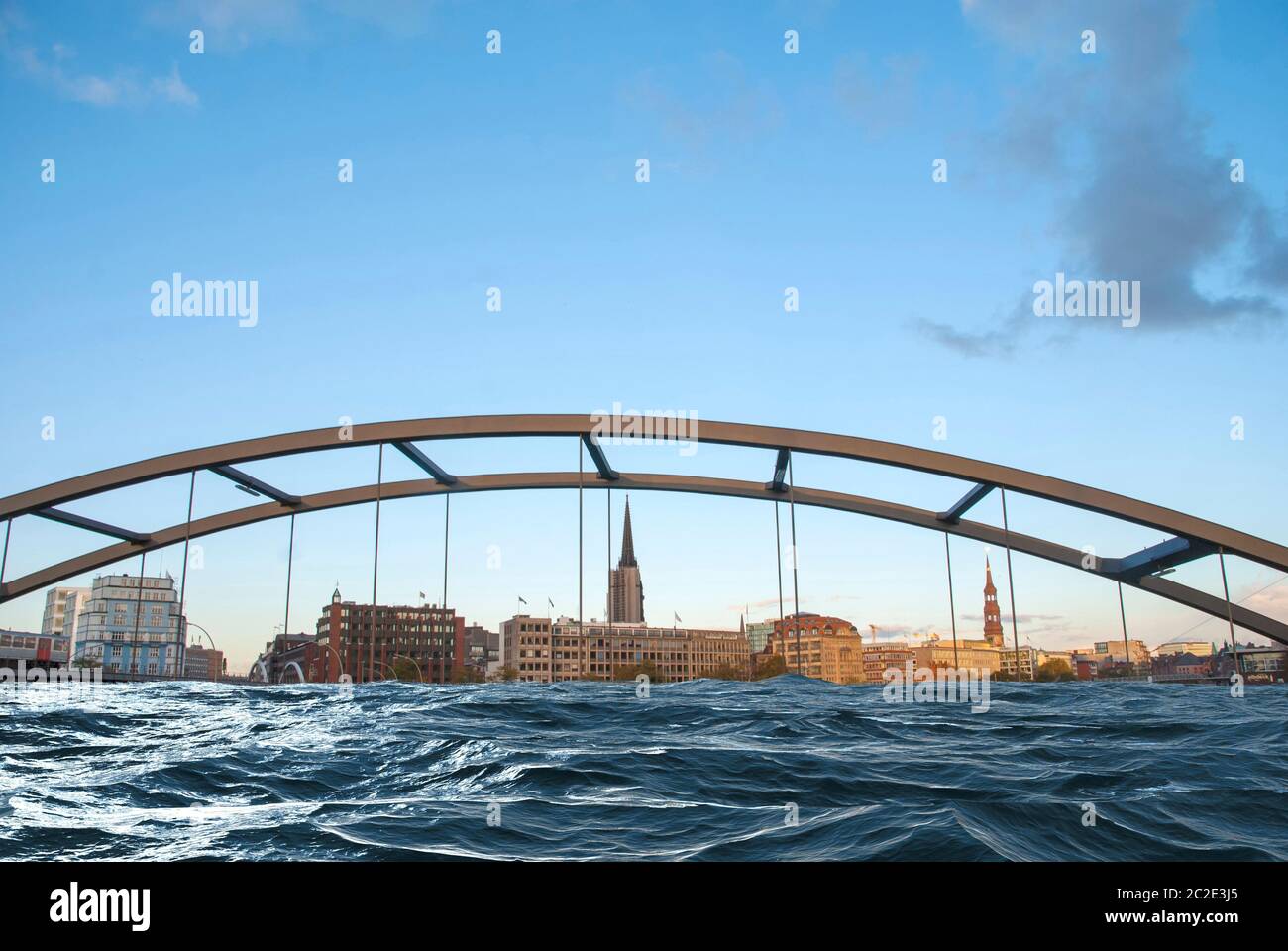 Hamburg in der Zukunft Stockfoto