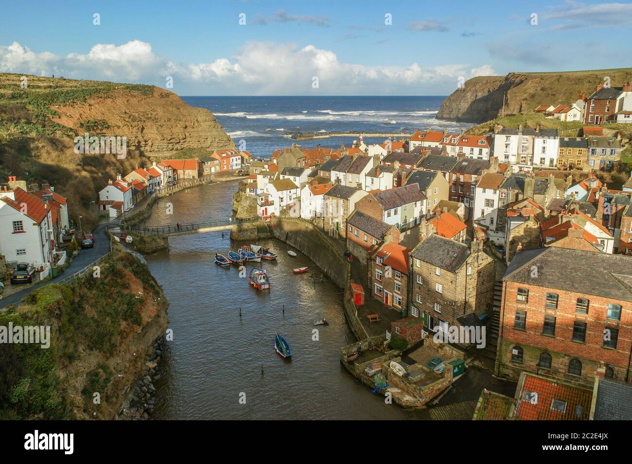 Staithes Fishing Village North Yorkshire England Stockfoto