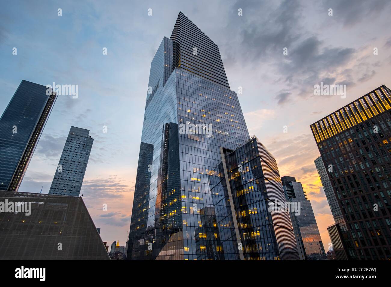 Hudson Yards ist ein superhohes Gebäude mit gemischter Nutzung in New York City Stockfoto