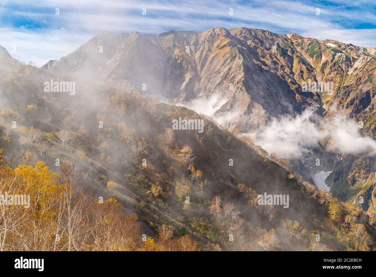 Landschaft Herbst von Hakuba Tal in Nagano Chubu Japan Stockfoto