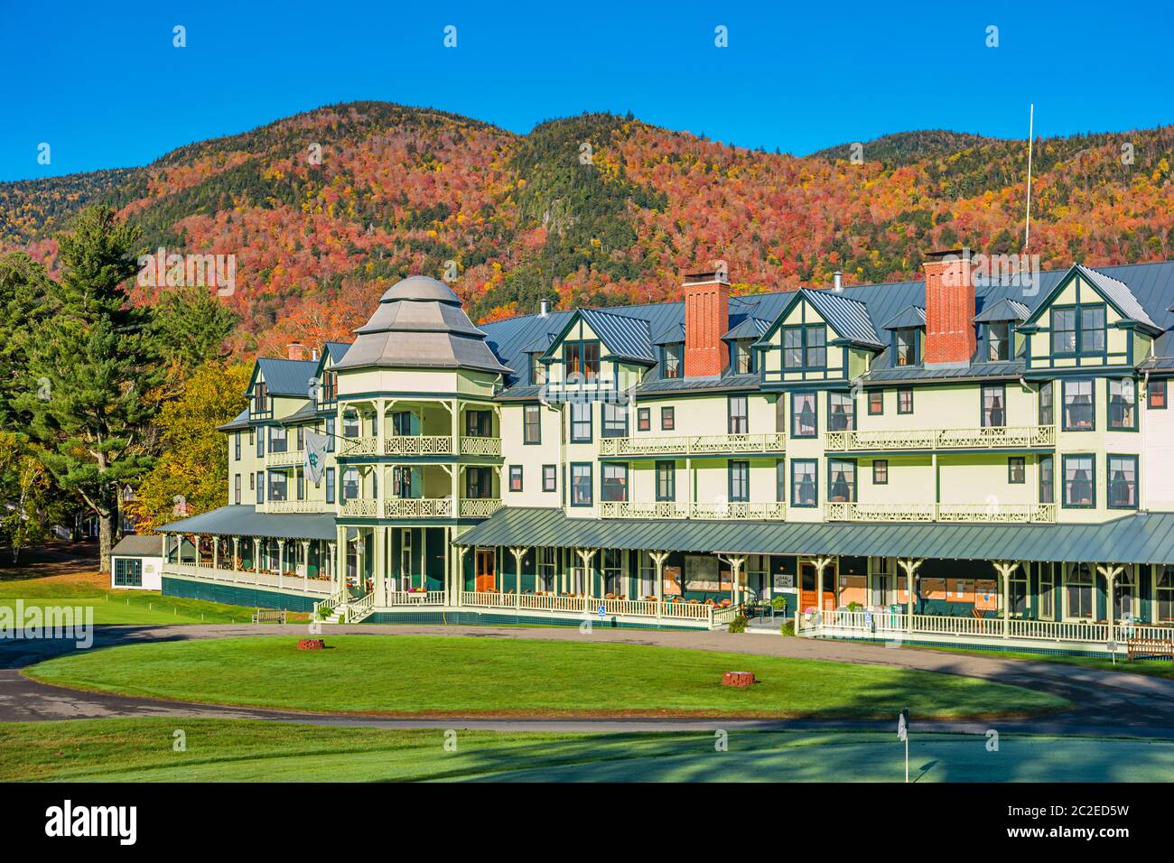 Ausable Club Golfplatz in Keene Valley, St Huberts, New York State, USA Stockfoto