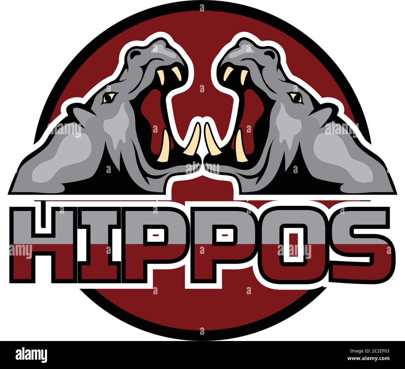 hippo Logo für Ihr Unternehmen, Vektor-Illustration Stock-Vektorgrafik ...