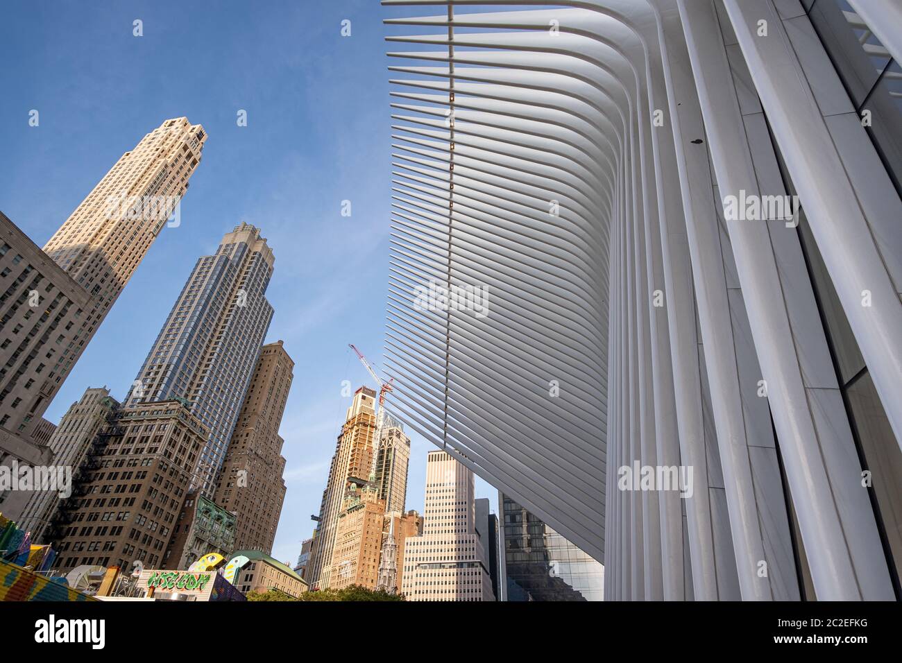 World Trade Center Transportation Hub Oculus in Lower Manhattan Stockfoto