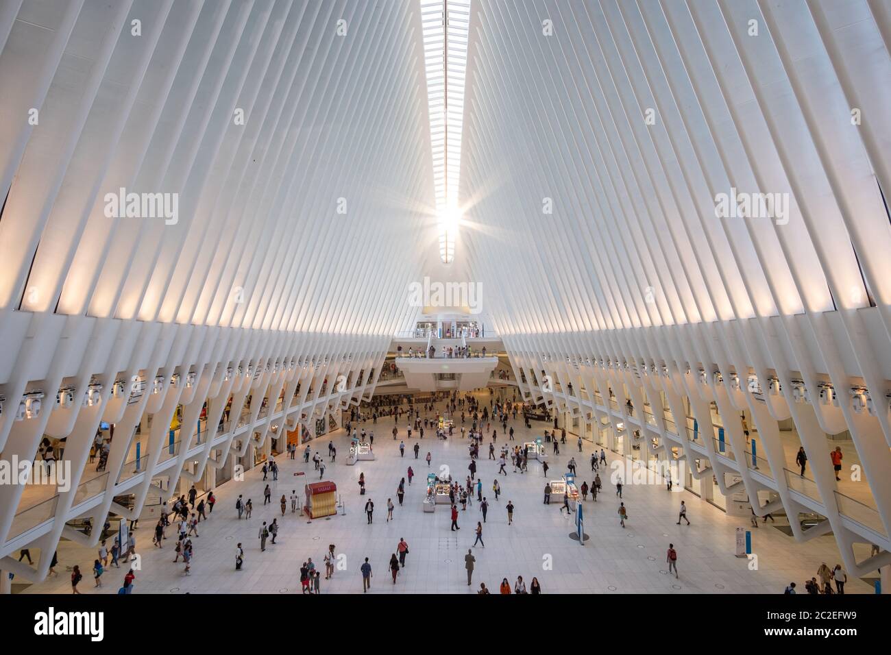 World Trade Center Transportation Hub Oculus in Lower Manhattan Stockfoto