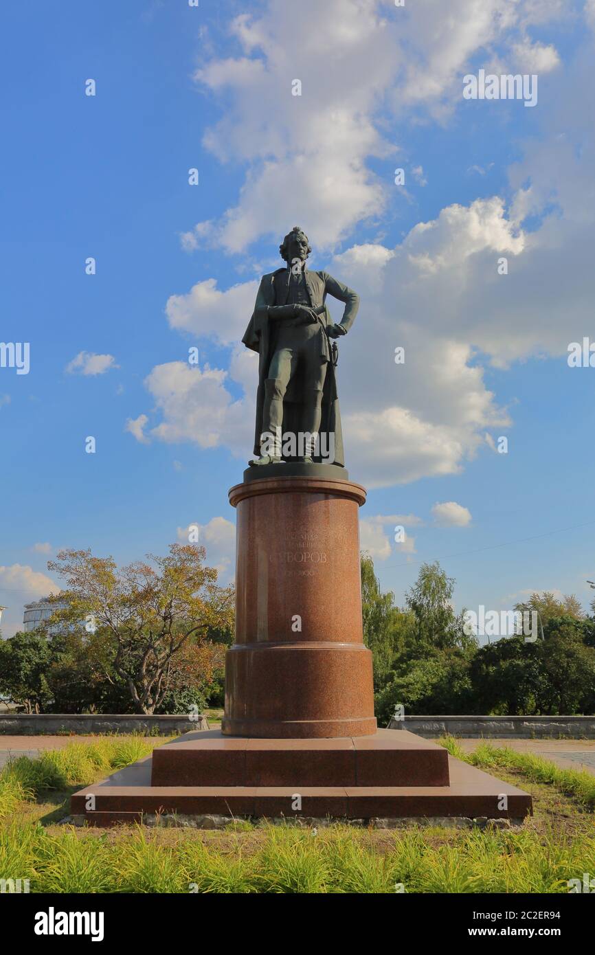 Denkmal Alexander Suworows, Moskau, Russland Stockfoto