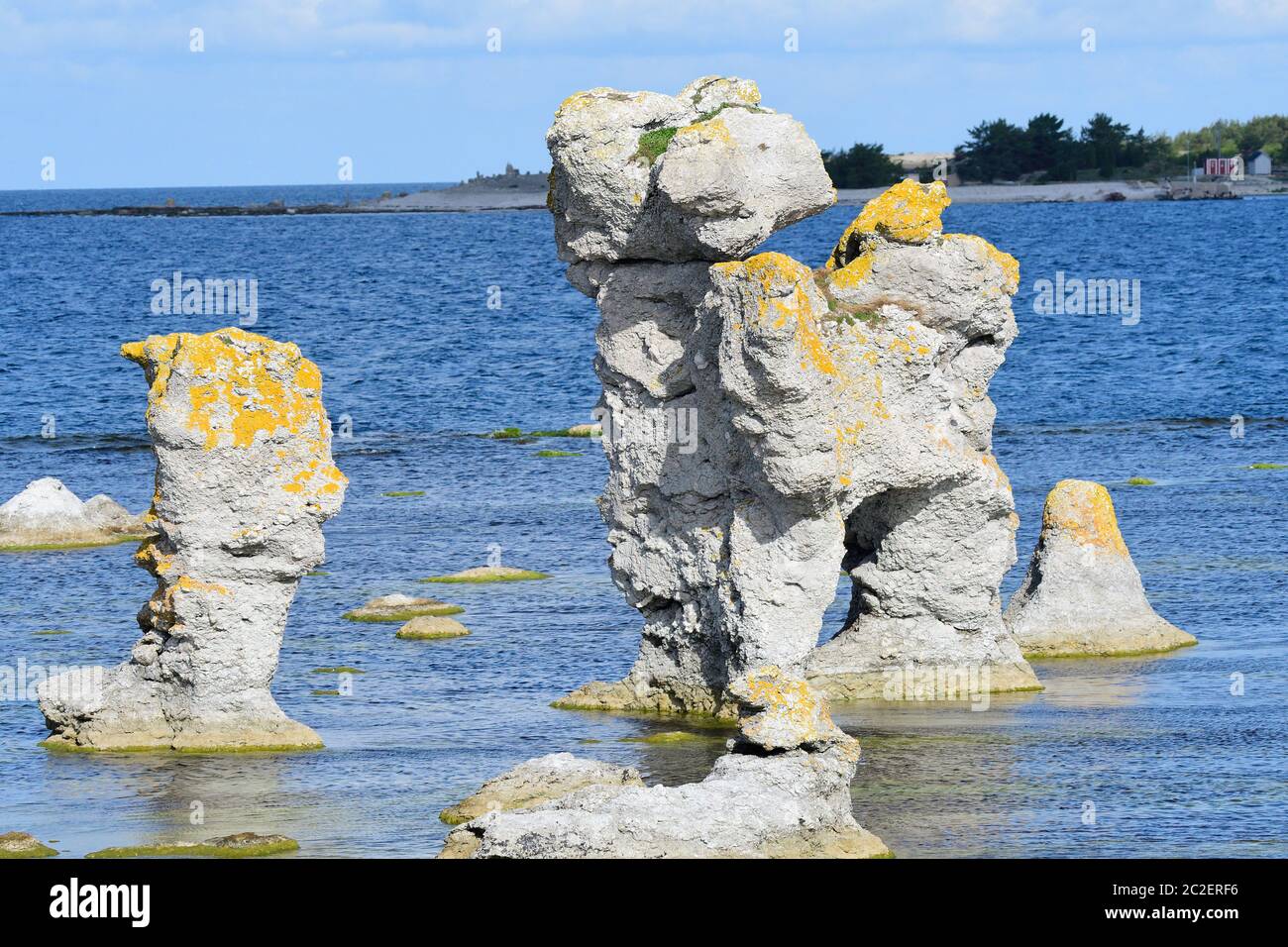 Gamla hamn in schweden auf der Insel gotland. Färöer, Geologie. Stockfoto