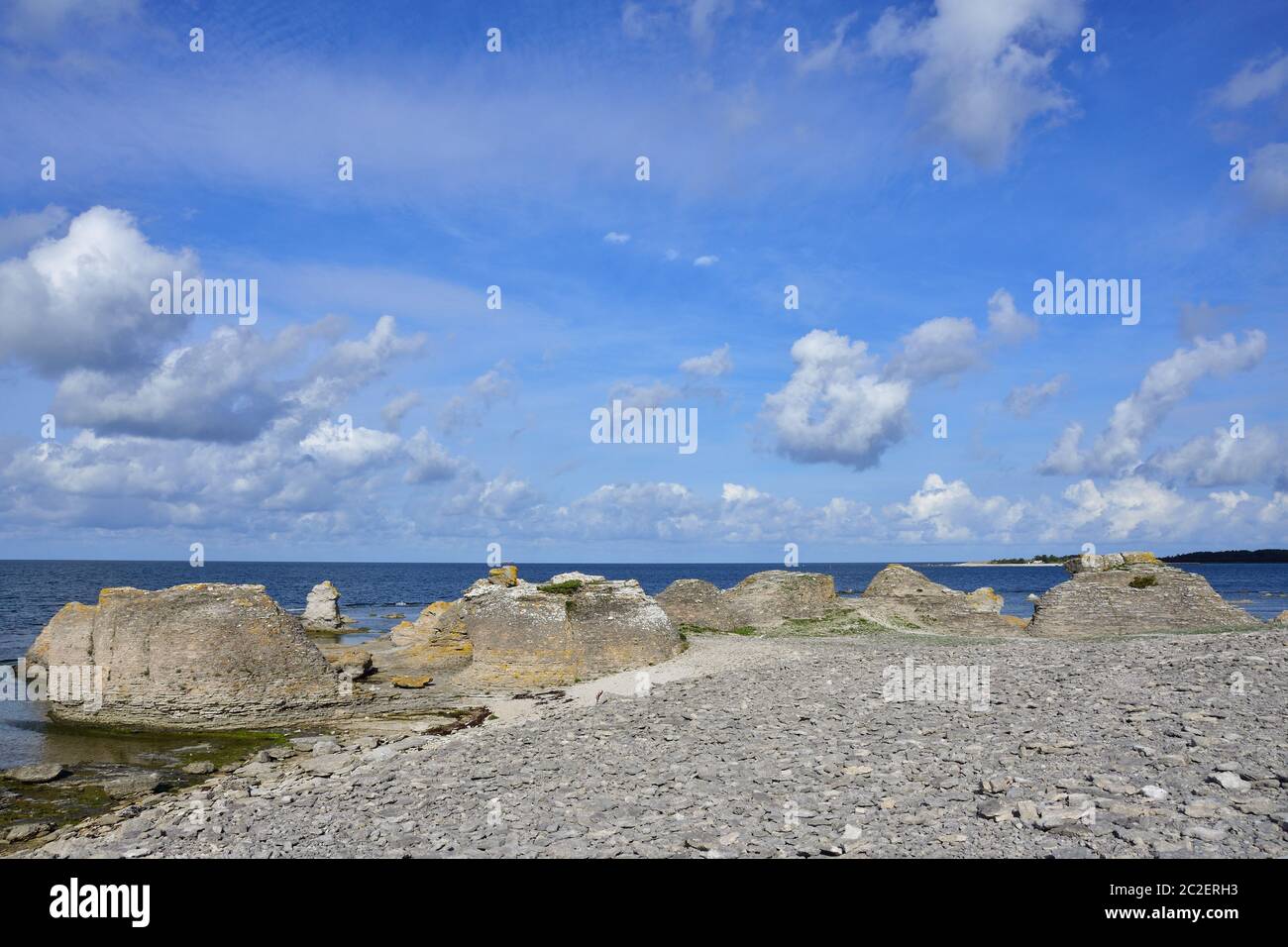 Gamla hamn in schweden auf der Insel gotland. Färöer, Geologie. Stockfoto