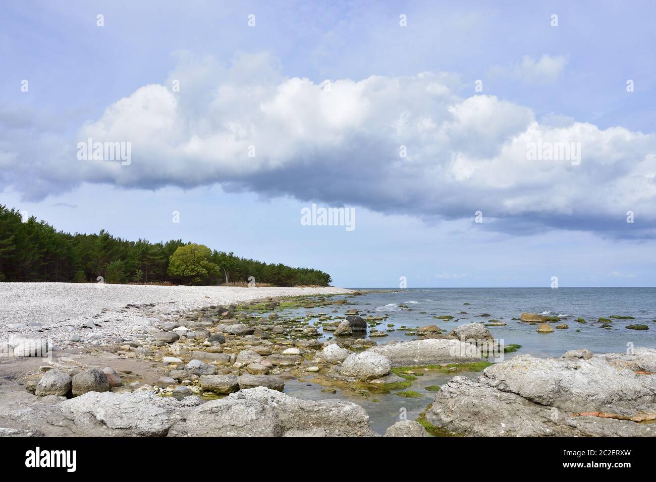 Leuchtturm bei faro norsta aurer Stockfoto