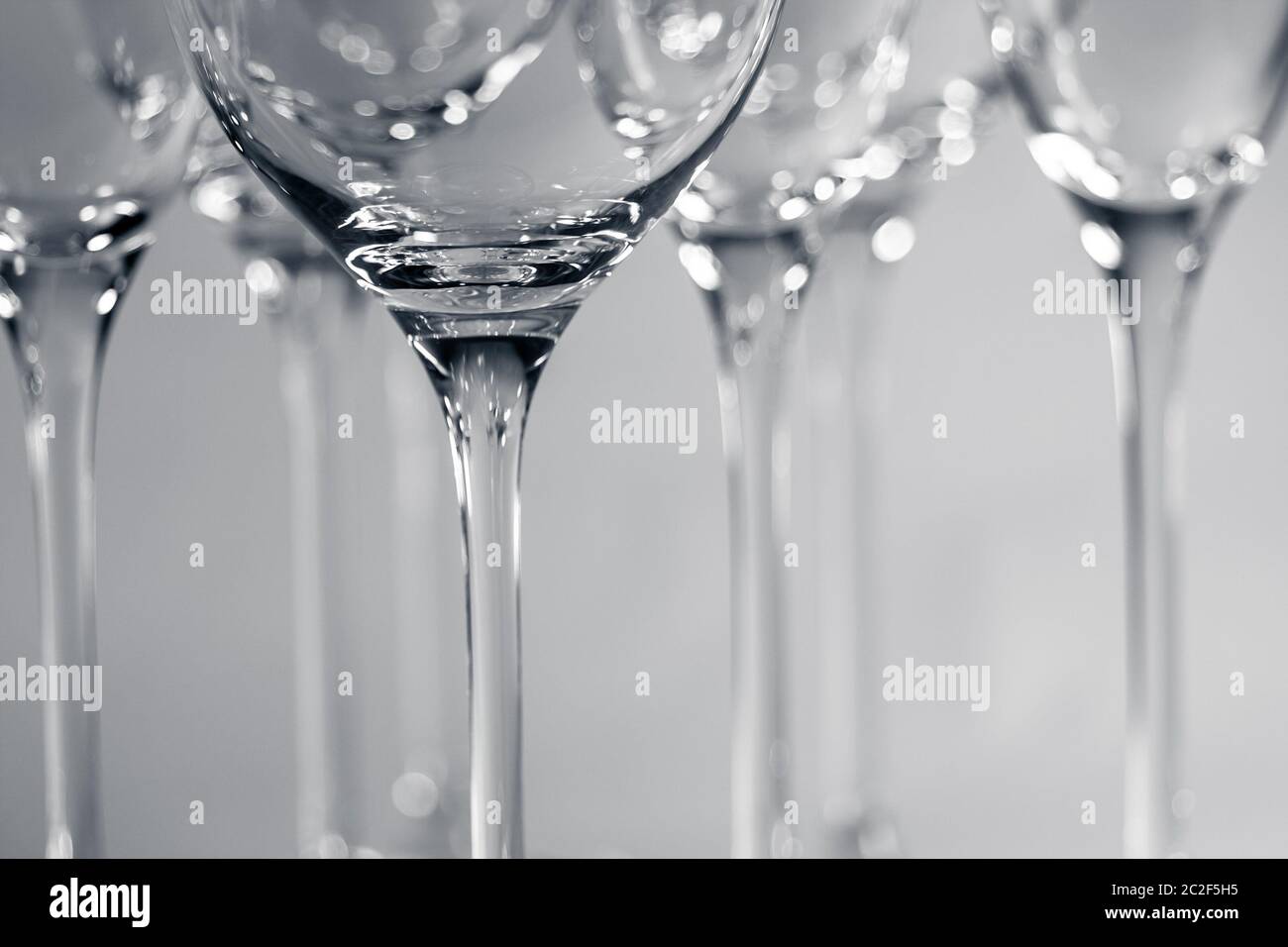 wineglass Detail schwarz und weiß Stockfoto