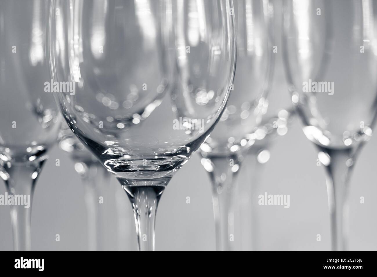 wineglass Detail schwarz und weiß Stockfoto