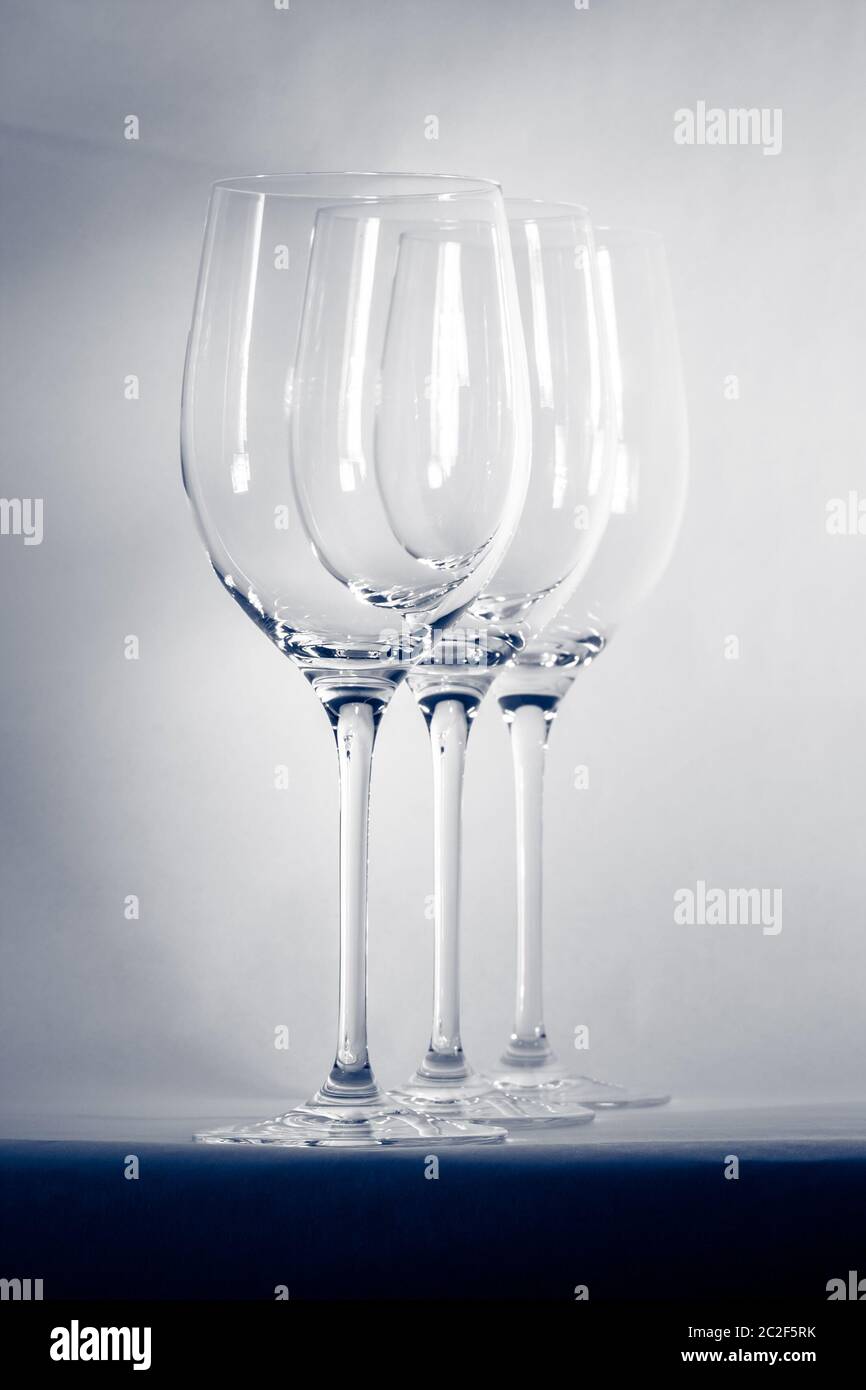 wineglass Detail schwarz und weiß Stockfoto
