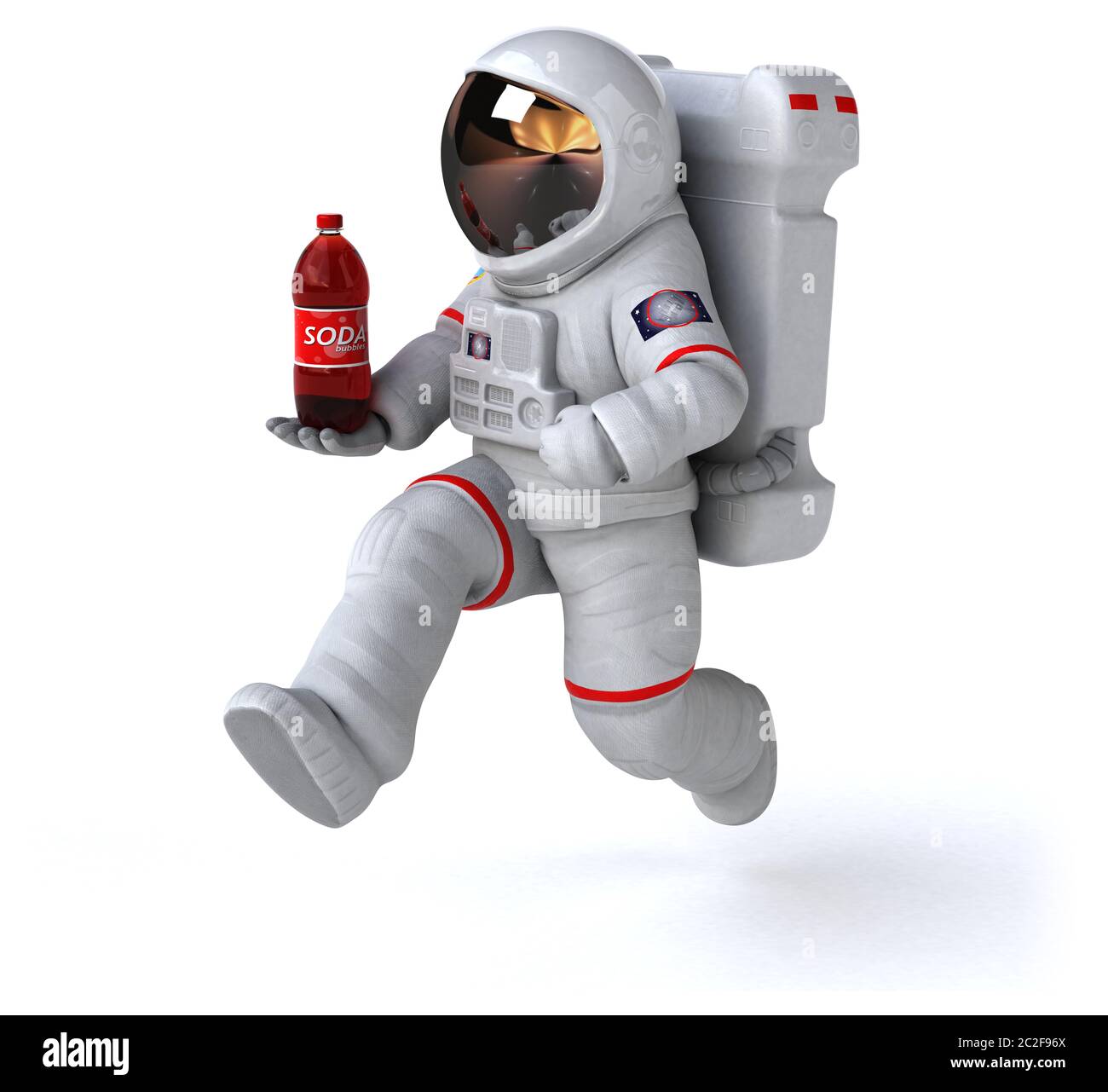 Spaß Astronaut - 3D-Darstellung Stockfoto