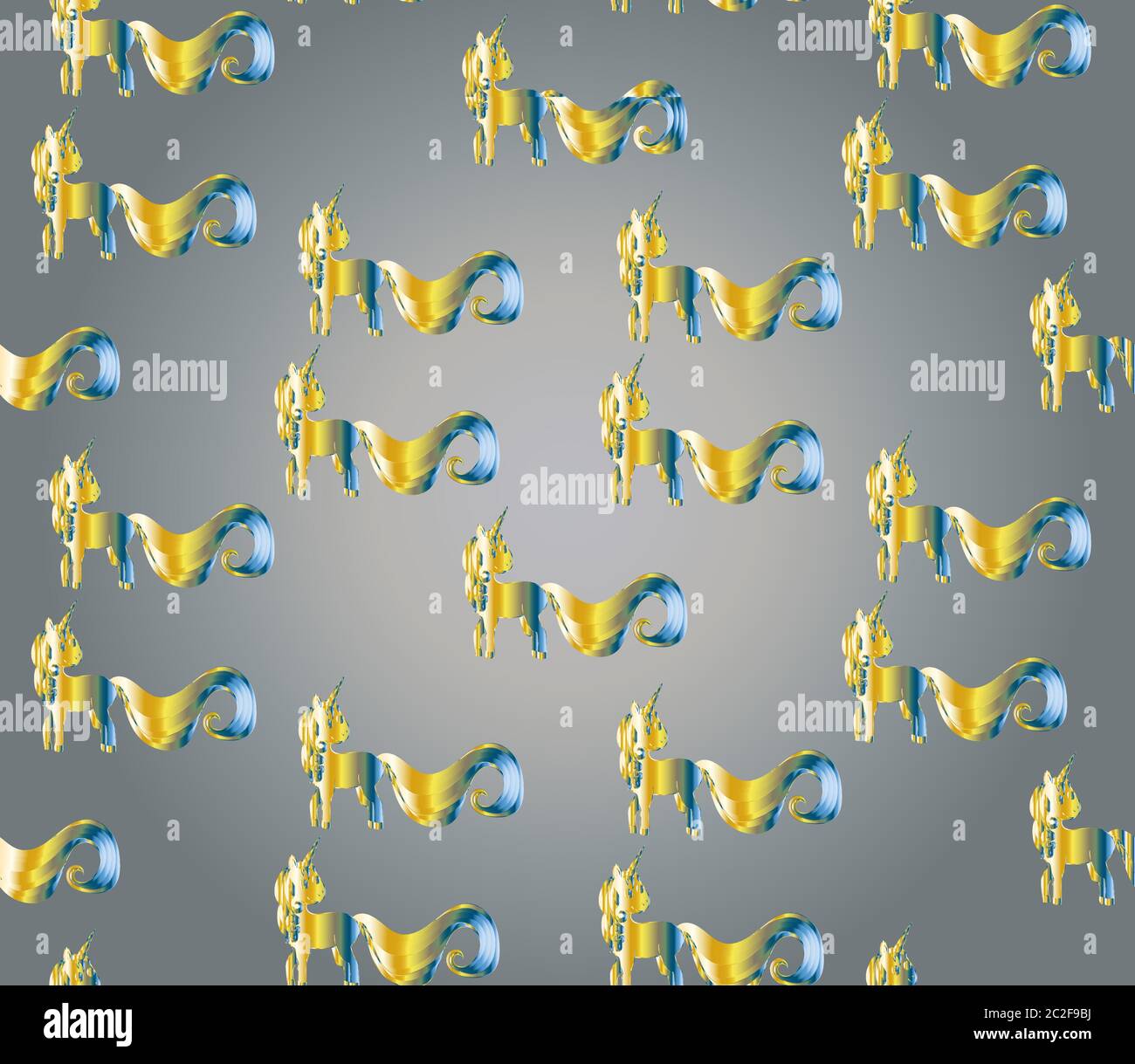 einhorn Cartoon, nahtlose Muster Stock Vektor