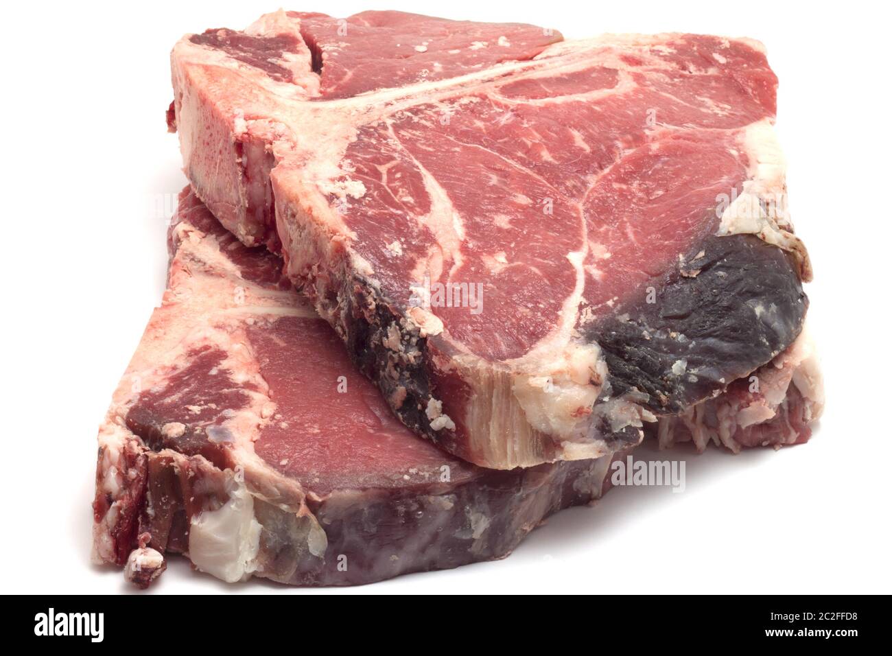 Fleischstück mit florentinischen Knochen Kosten Stockfoto