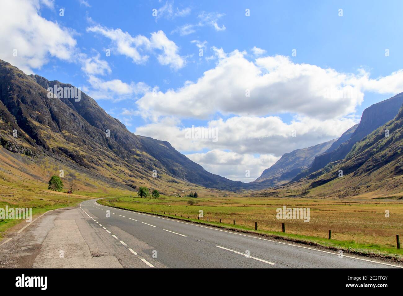 Straße durch Glen Coe Highlands Scotlands Stockfoto