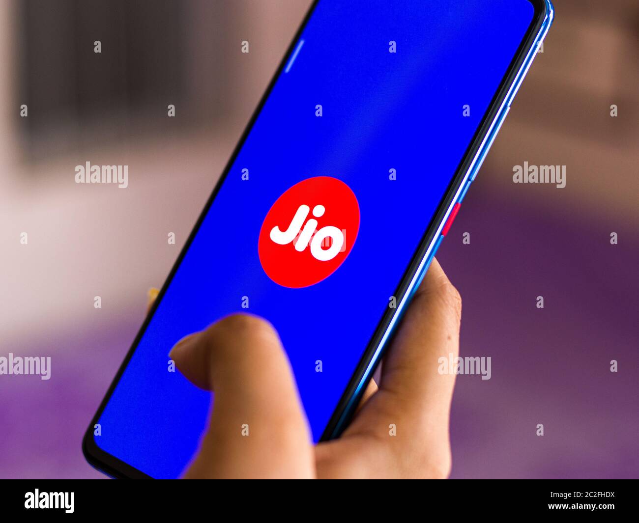 Assam, indien - 8. Mai 2020 : Meine jio-App, für jio sim-Benutzer. Stockfoto