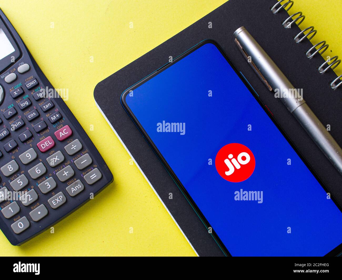 Assam, indien - 8. Mai 2020 : Meine jio-App, für jio sim-Benutzer. Stockfoto