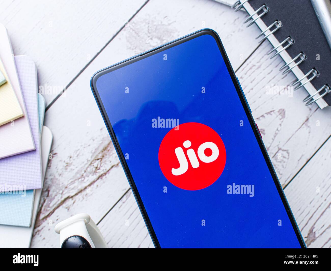 Assam, indien - 8. Mai 2020 : Meine jio-App, für jio sim-Benutzer. Stockfoto