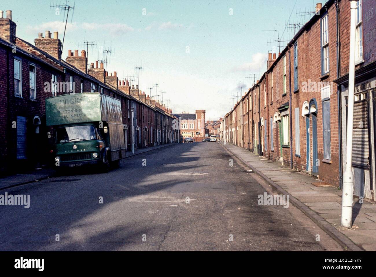 Great Russell Street, Northampton, im Jahr 1974 warten auf abgerissen werden Stockfoto