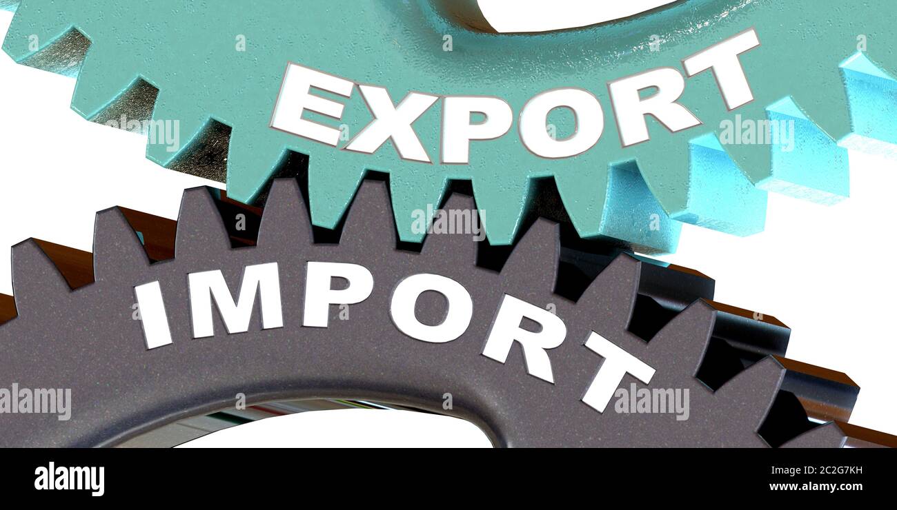 Import Exportieren Stockfoto